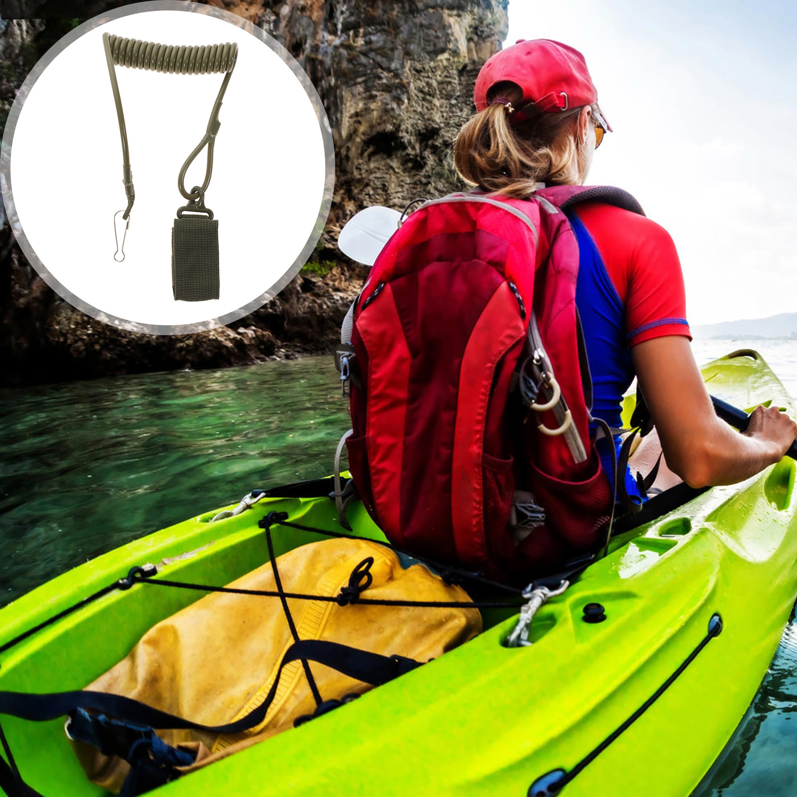 Fishing Kayak Paddle Leash - 1Pcs Tali Dayung Kayak yang Dapat